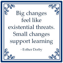 big changes feel like existential threats small changes support learning esther derby